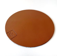 Load image into Gallery viewer, Coasters in leather 4-pack, brown
