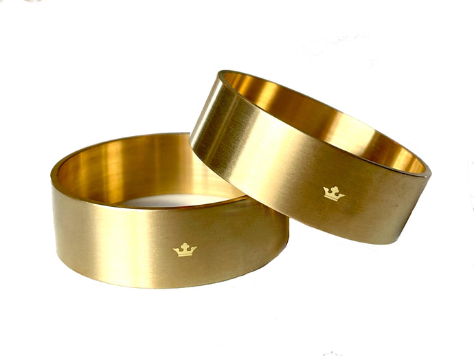 Napkin ring brushed brass 4-p