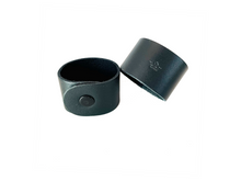 Load image into Gallery viewer, Napkin ring leather Black 4-p
